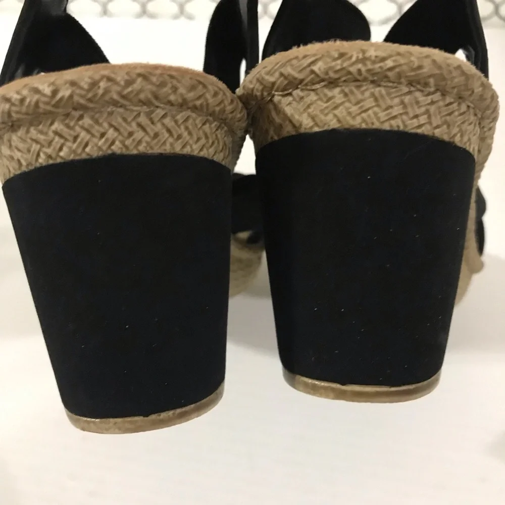 NWOT rieker Black Embellished Slingback Heeled Sandals - Women Size 36